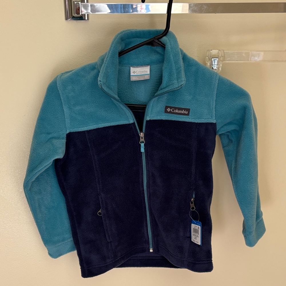 Columbia Teal and Navy Fleece Jacket